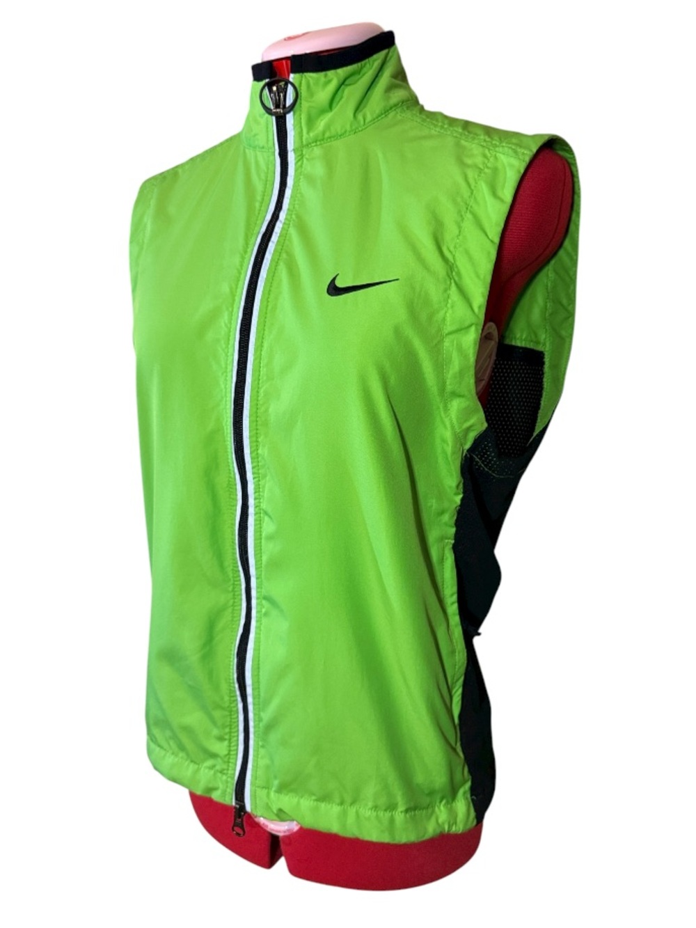 Nike Green & Black Reflective Running Vest Size Small